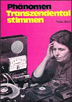 Buchcover „Phänomen Transzendentalstimmen“ mit Frau und Tonbandgerät